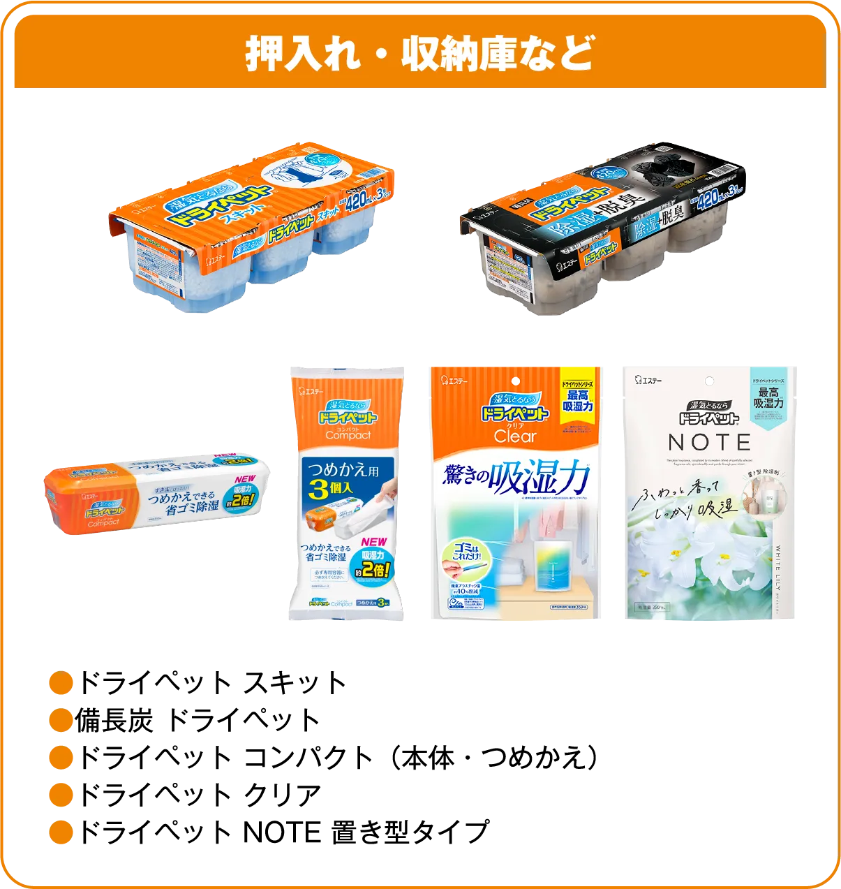 押入れ・収納庫など